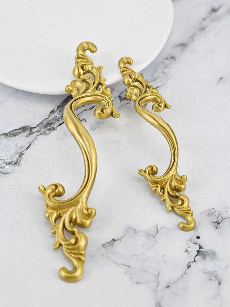 2.5" 3.75" Brass Drawer Pull Handles, Antique Bronze,  French Provincial Hardware 64 96 mm