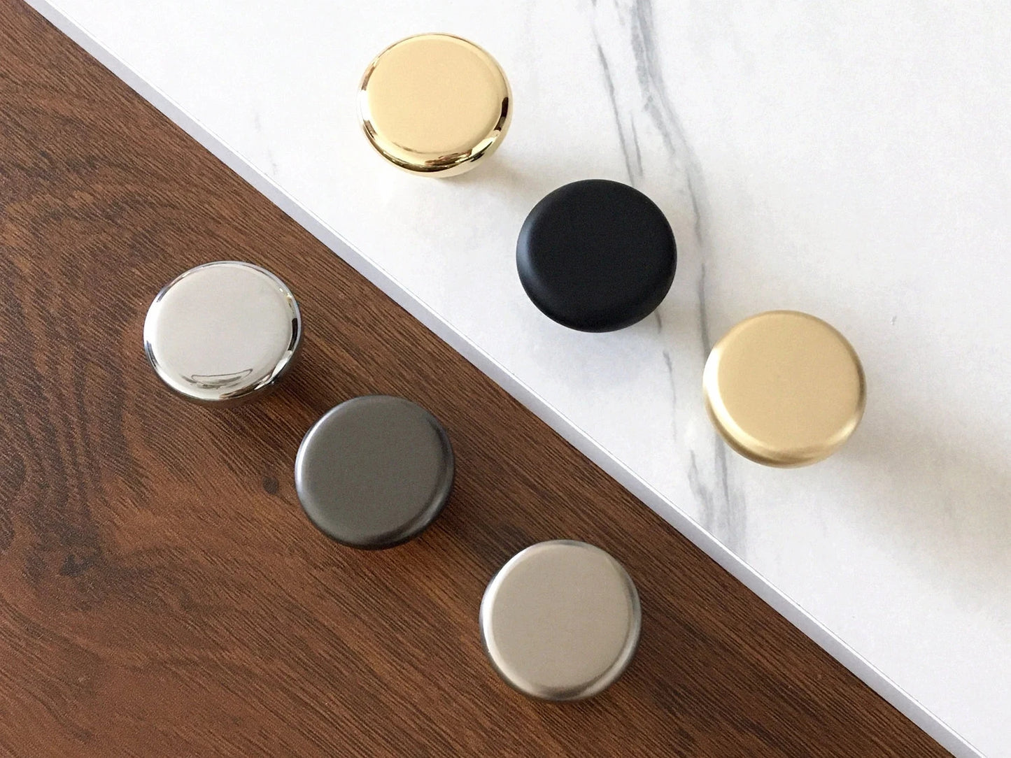 Cabinet Knobs, Drawer Pulls, Gold Chrome Nickel Bronze Black Gray, Kitchen Hardware