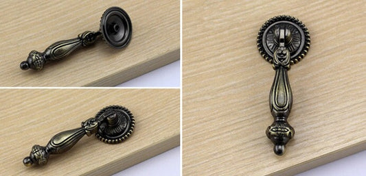 2.5" 3.75" 5" Antique Bronze Drawer Pulls Vintage Style