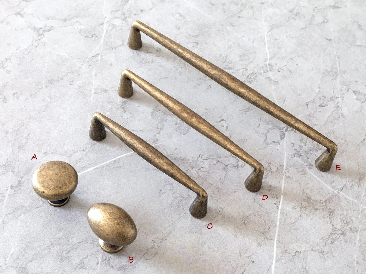 3.75" 5" 7.5" Drawer Pull, Antique Bronze Cabinet Handles, Kitchen Hardware