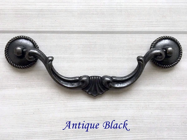 5.5" Vintage Look Swing Handles, Bail Drawer Pull, Antique Bronze Black