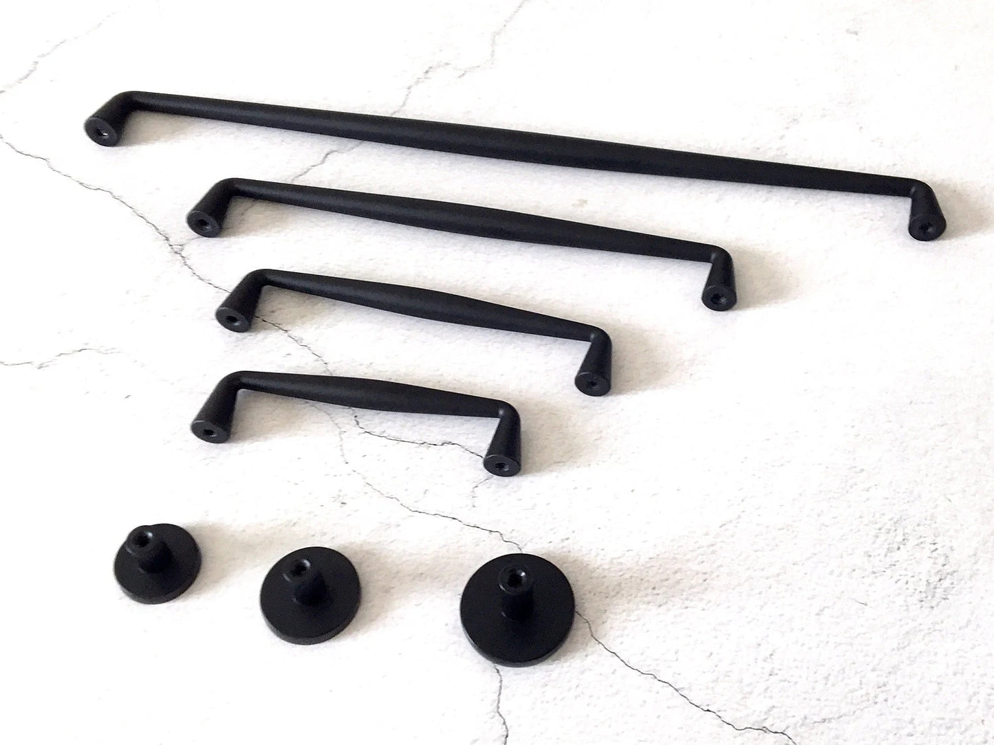 Black Cabinet Pulls, Wardrobe Handles, Minimalist Kitchen Hardware