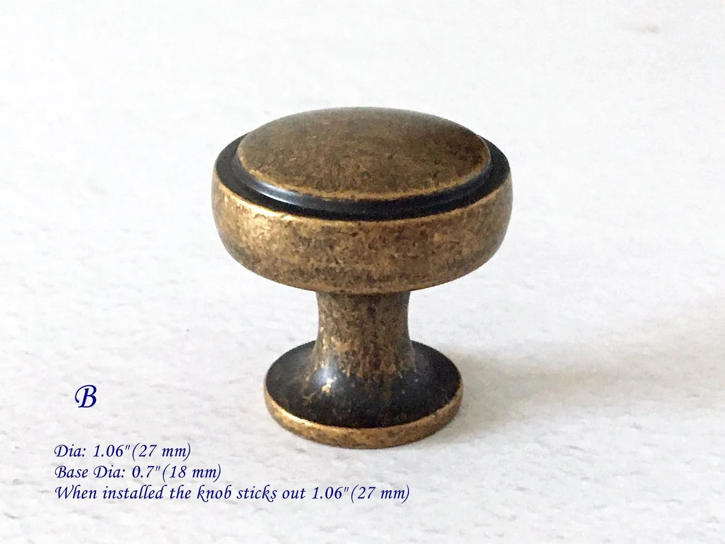 Antique Bronze Cabinet Bar Handles, Retro Drawer Pull, Kitchen Hardware, 3.75" 5" 7.5" Centers