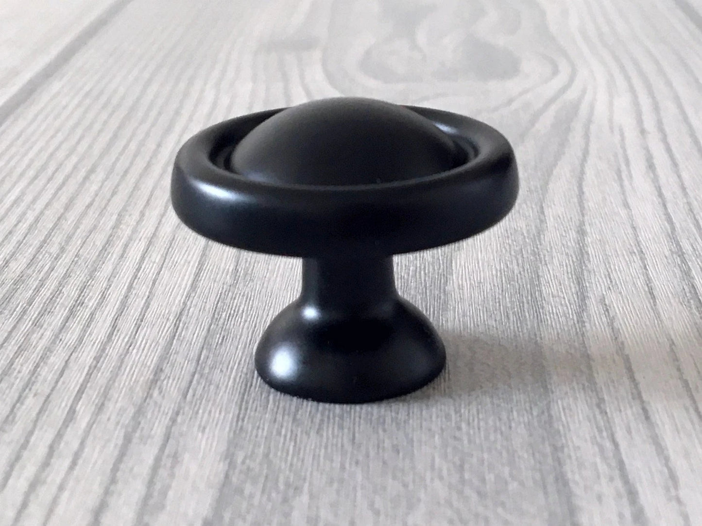 3.5" 3.75" 4.75" Retro Cup Drawer Pull, Black Bin Handle, Kitchen Cabinet Hardware