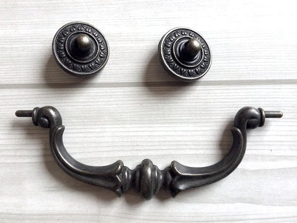 5.5" Drop Bail Drawer Pulls, Vintage Style, Dark Antique Bronze