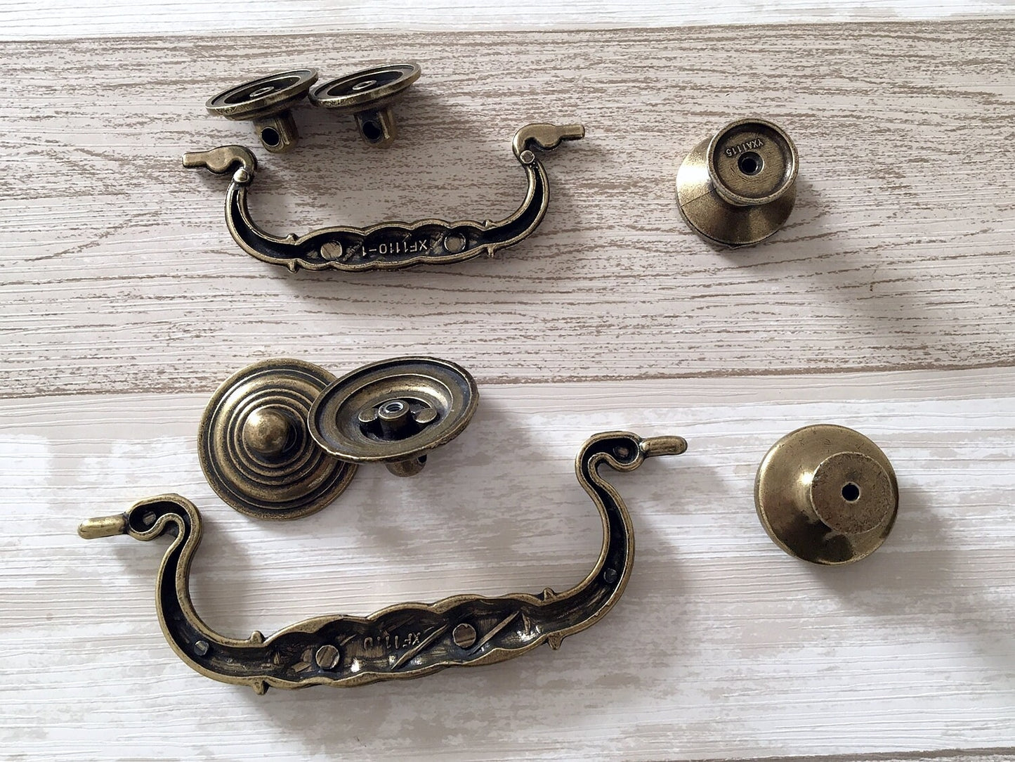 Vintage Style Bail Drawer Pulls Drop Handle, Antique Bronze, 3.75" 5" Centers