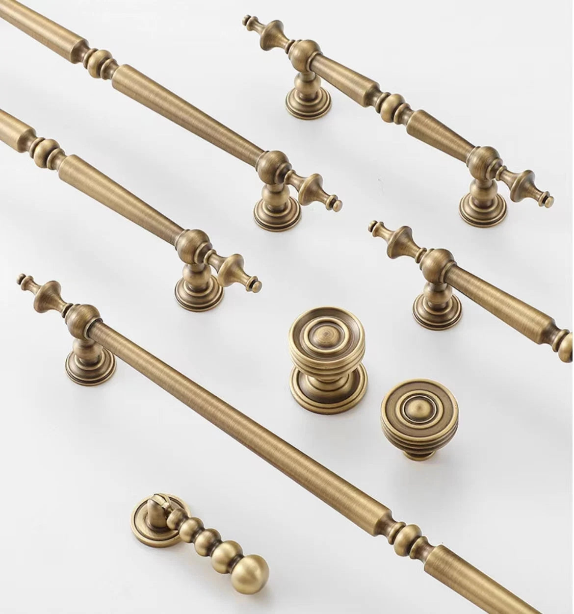 European Style Brass Cabinet Pull, Antique Bronze, Retro Kitchen Hardware