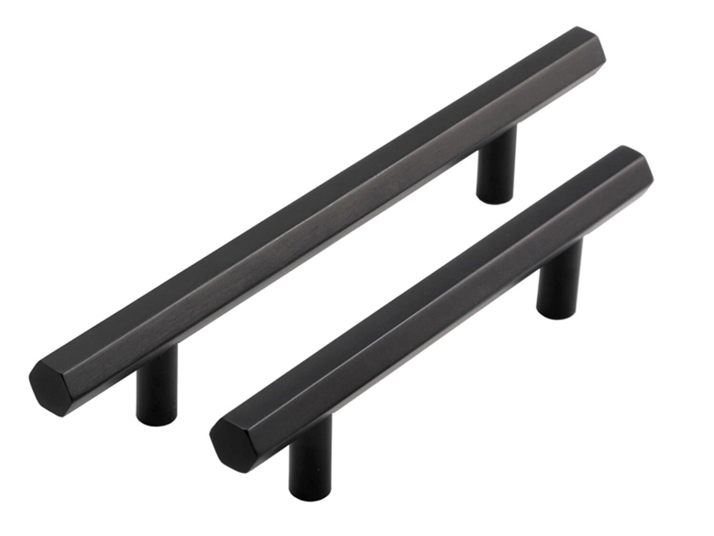 Hexagon Cabinet Pulls, Hexagonal Drawer Knobs, Matte Black, Geometric, Alumimum