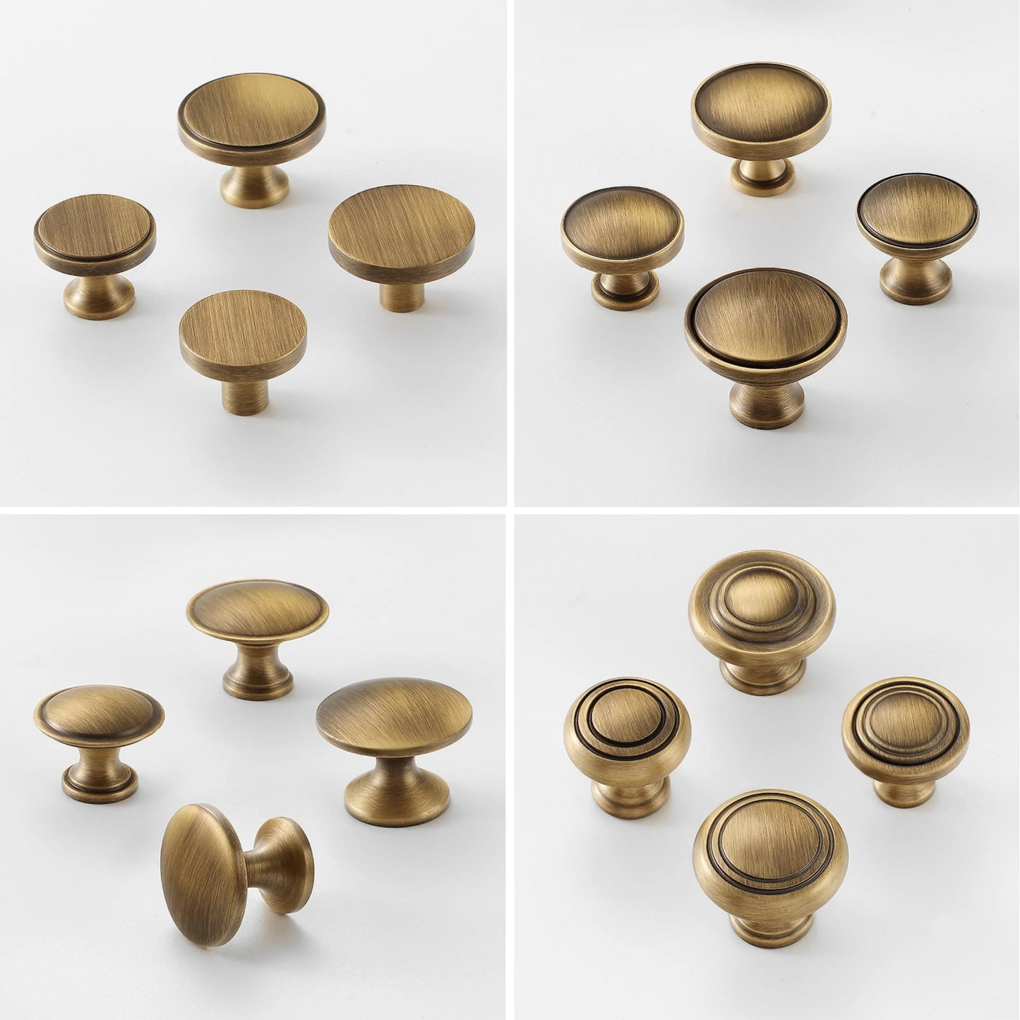 Brass Knob, Drawer Pulls, Kitchen Hardware, Antique Bronze