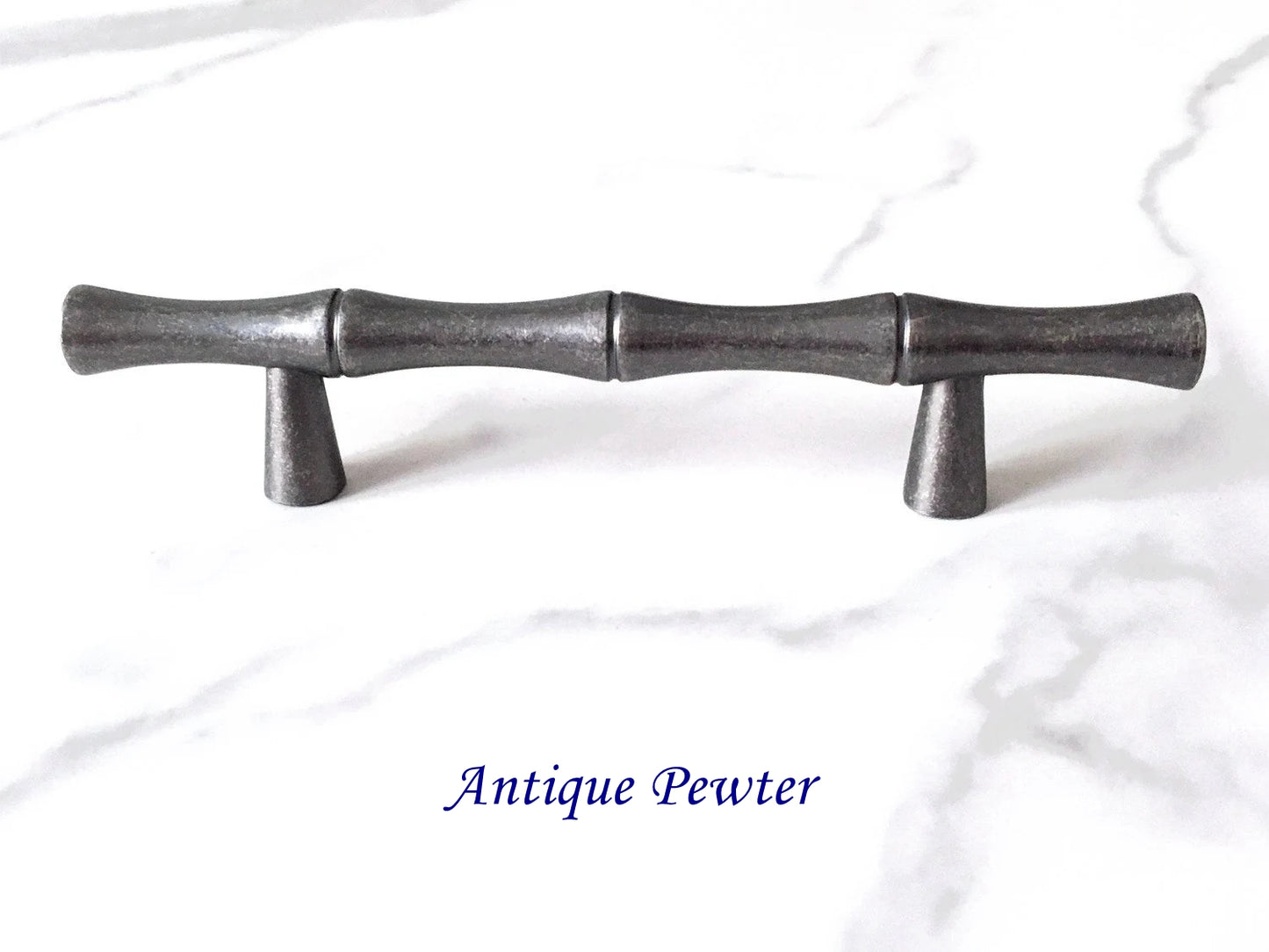 3 Inch Bamboo Drawer Pulls Antique Pewter