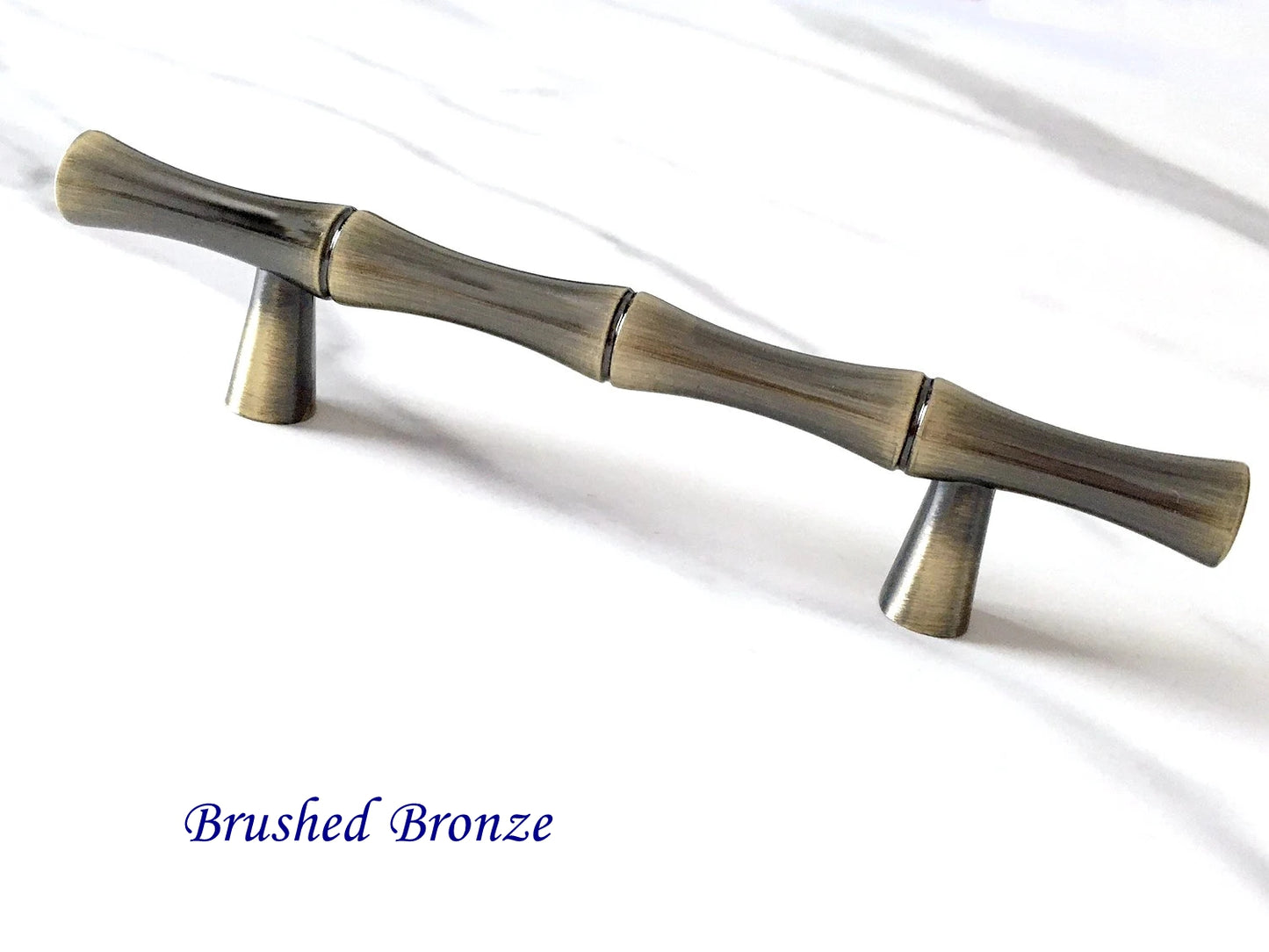 3 Inch Bamboo Drawer Pulls Brushed Bronze