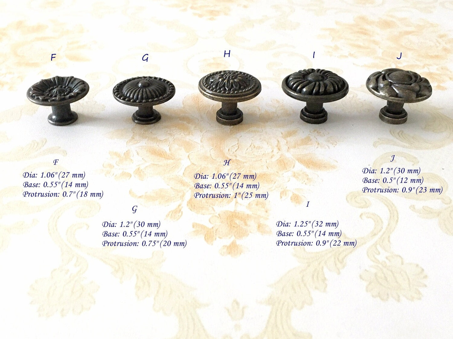 Antique Bronze Drawer Knob, Cabinet Pulls Hardware, Vintage Look