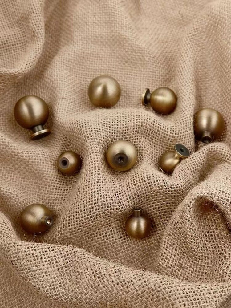 Bronze Ball Drawer Pull, Solid Brass, Kitchen Cabinet Hardware