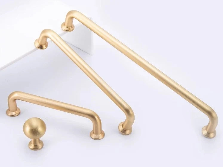 3.75" 5" 7.5" Slim Wire Cabinet Handles, Polished Gold, Brushed Gold, Matte Black