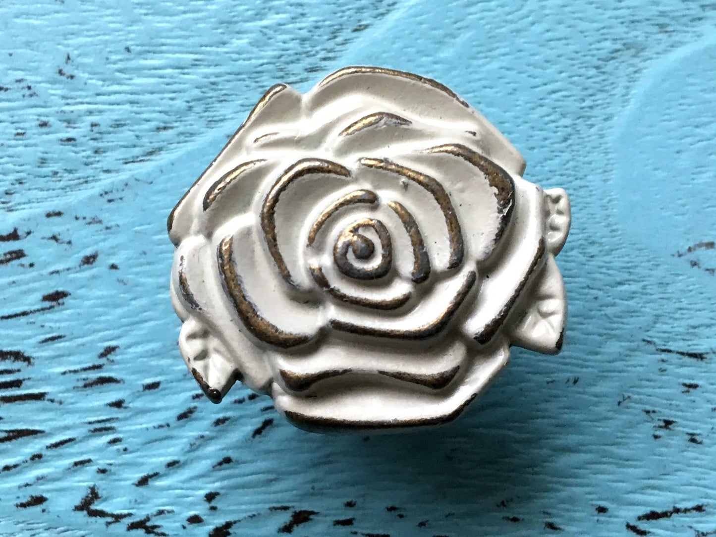 3.25" Drawer Pulls Handles Dresser Pull Vanity Handle, Antique Bronze Distressed White