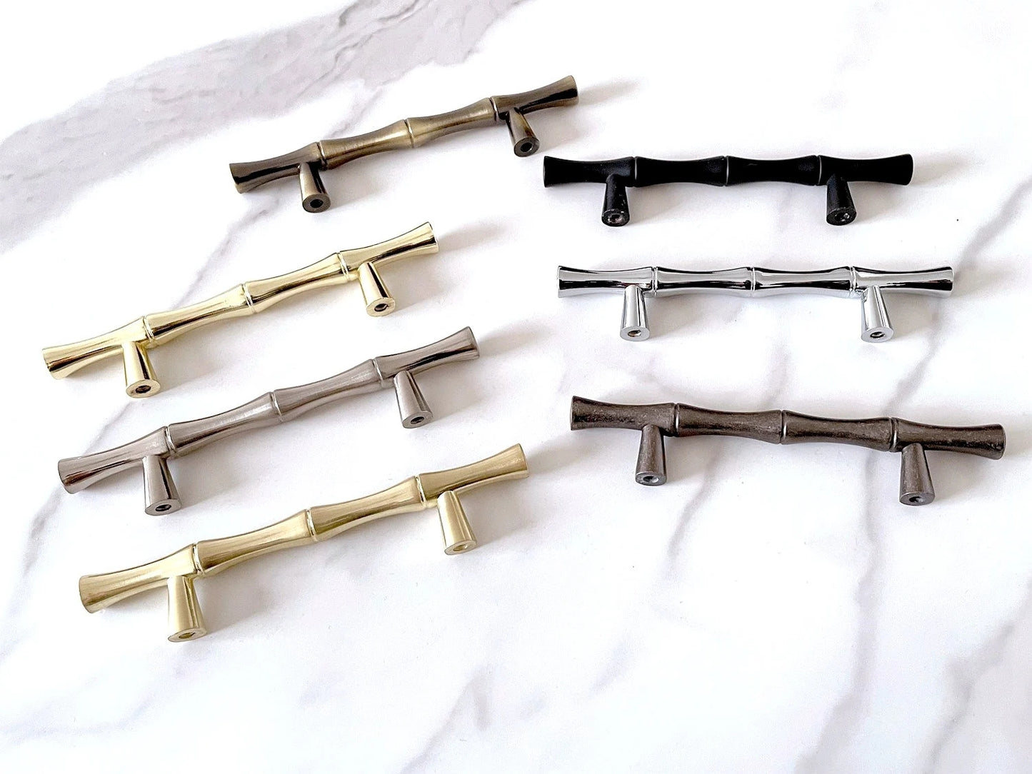 3 Inch Centers Bamboo Cabinet Pull Handles, Kitchen Hardware, 76 mm Holes