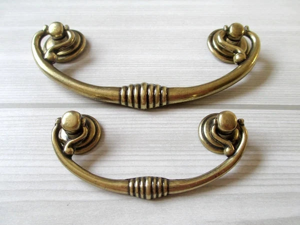 2.5" 3.75" Antique Bronze Bail Drawer Pulls Vintage Style