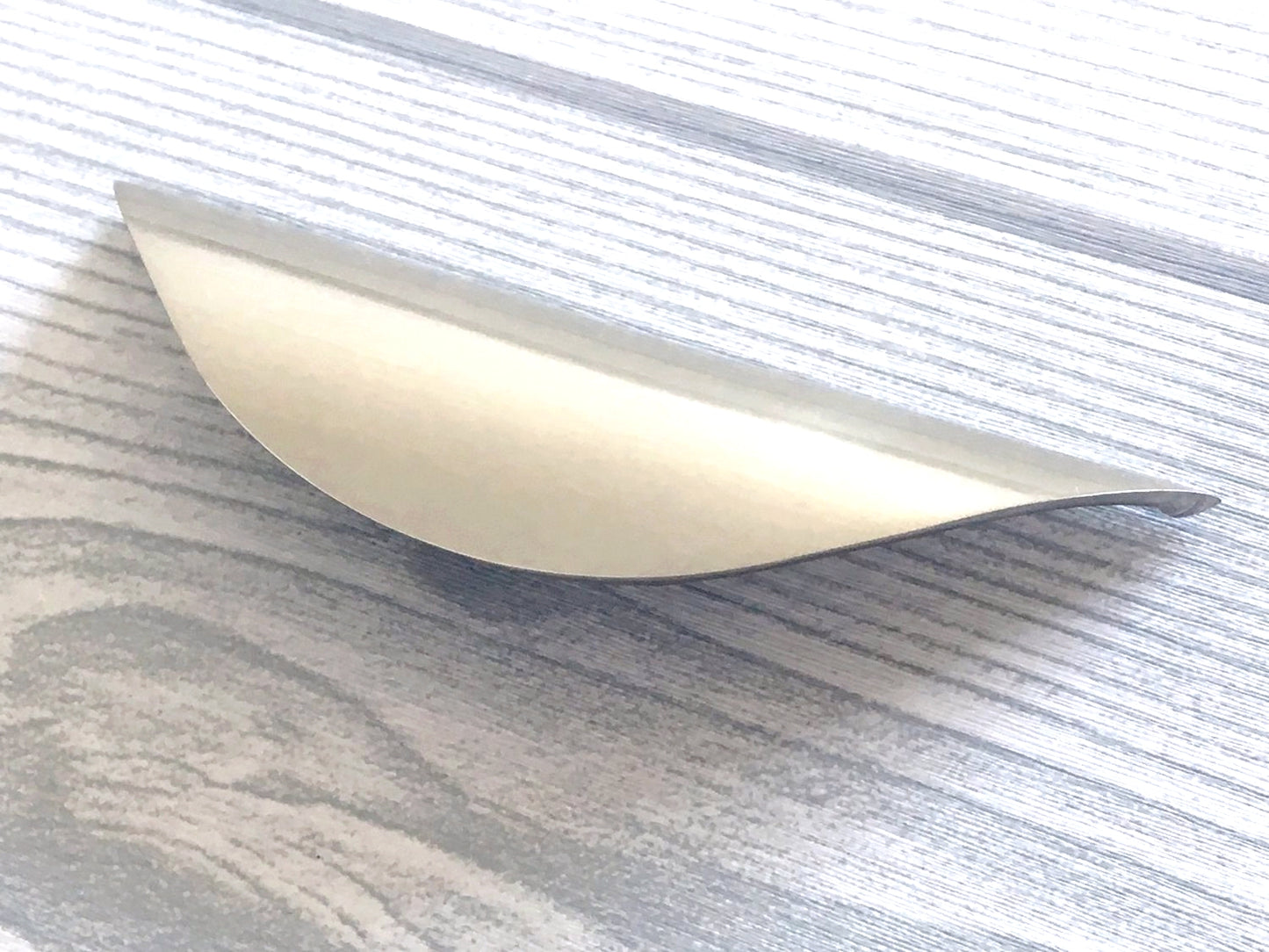 1.25" 2.5" 3.75" Minimalist Nickel Cup Drawer Pulls, Modern Kitchen Cabinet Hardware