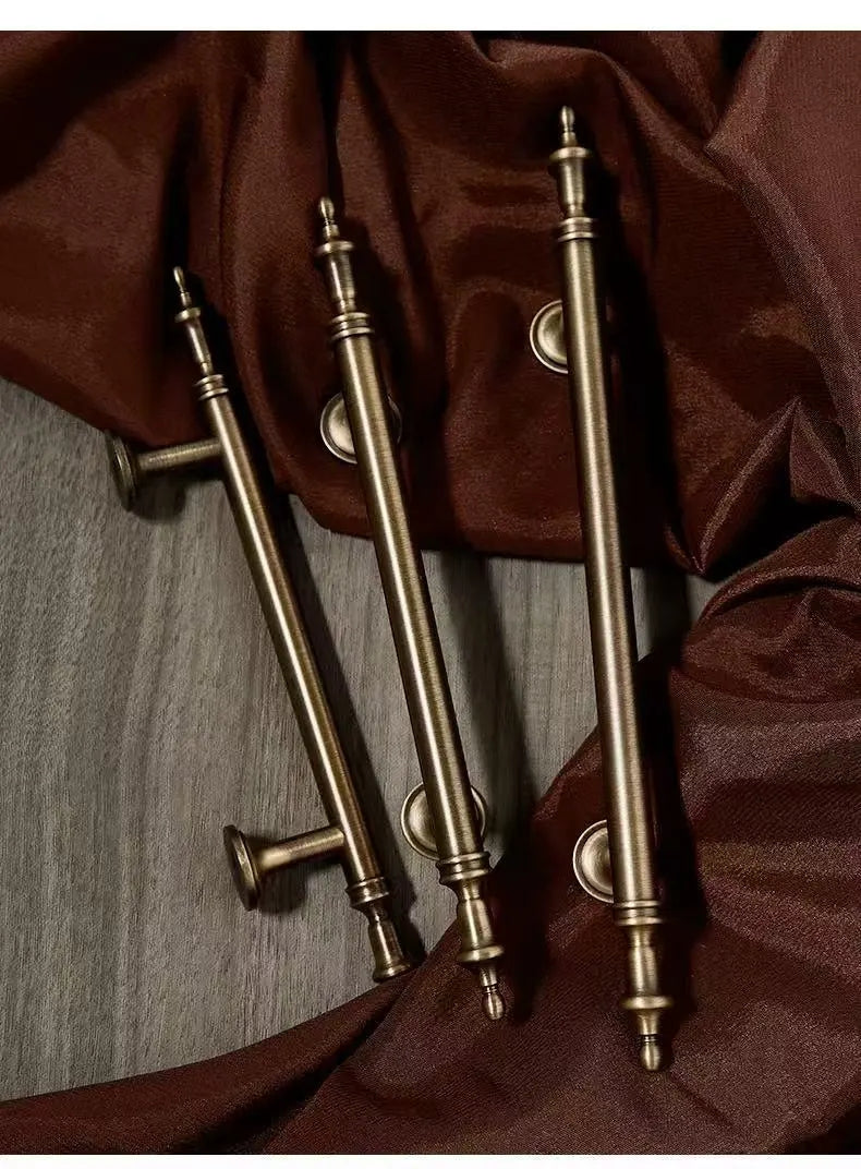 Brass Cabinet Pulls, Antique Bronze, Mid Century Modern Kitchen Hardware