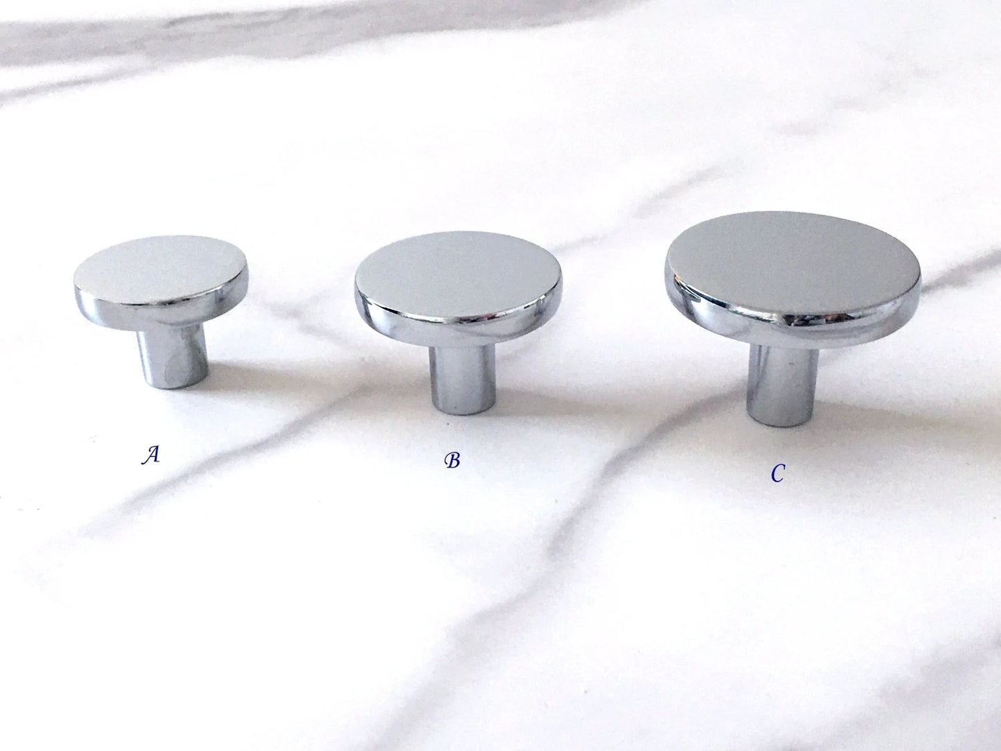 Polished Chrome Cabinet Pulls, Square Drawer Handles, Modern Kitchen Hardware