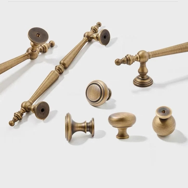 Brass Cabinet Pull Handles, Antique Bronze, Modern Mid Century Kitchen Hardware
