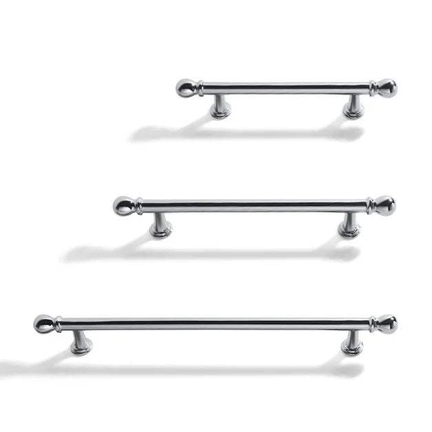 3.75" 5" 7.5" Cabinet Handles, Drawer Pulls, Polished Chrome Silver
