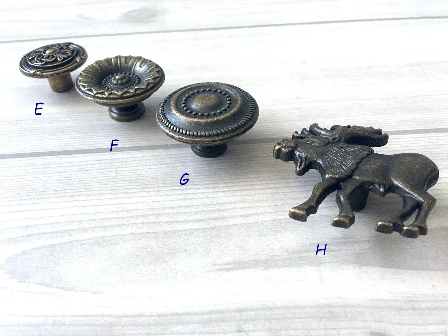 Drawer Knob Vintage Look Antique Bronze Drop Cabinet Pull Hardware
