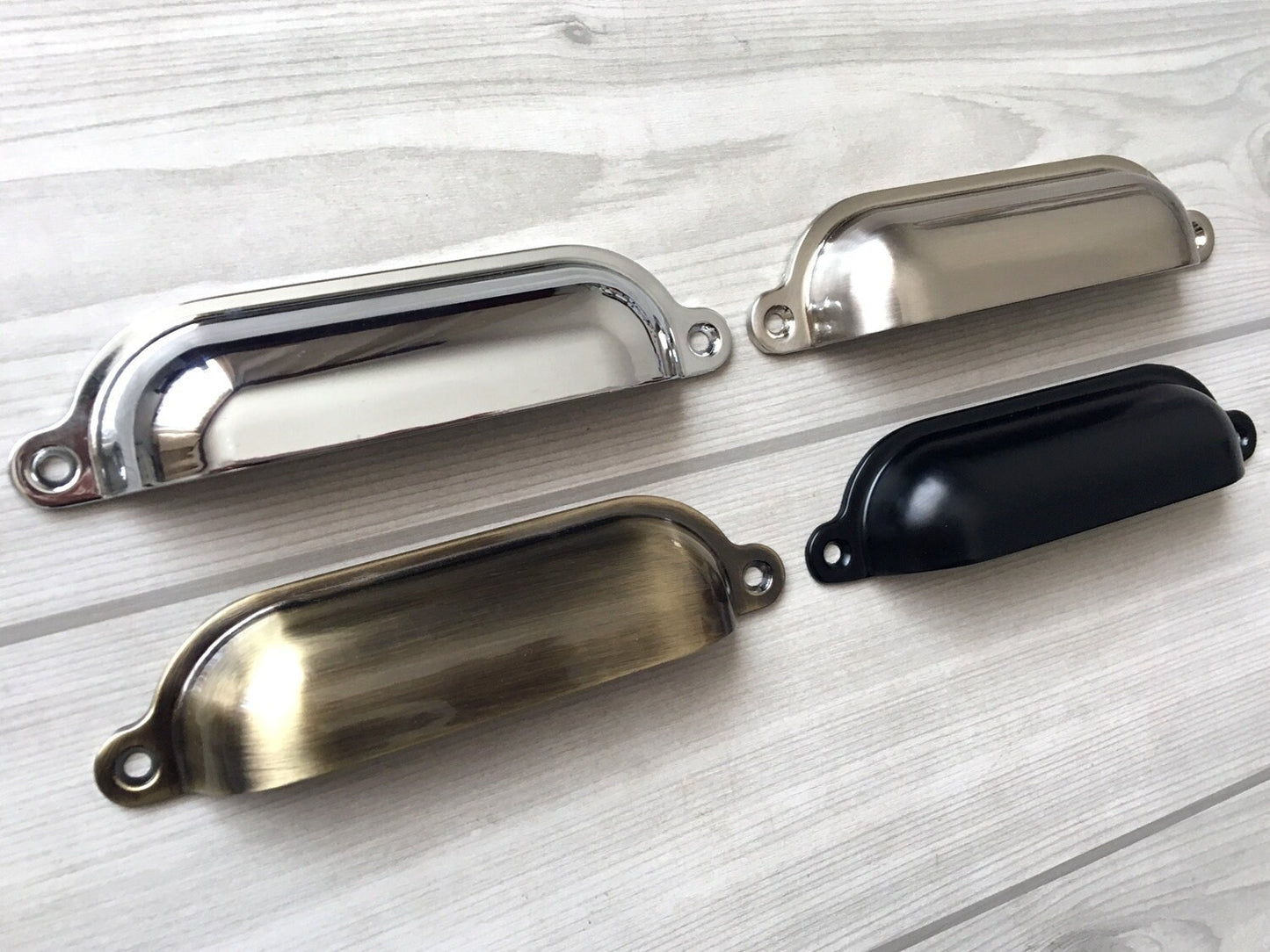 4.75" Cup Drawer Pull, Bin Dresser Handle, Bronze Black Nickel Chrome Silver, Kitchen Cabinet Hardware 4 3/4"