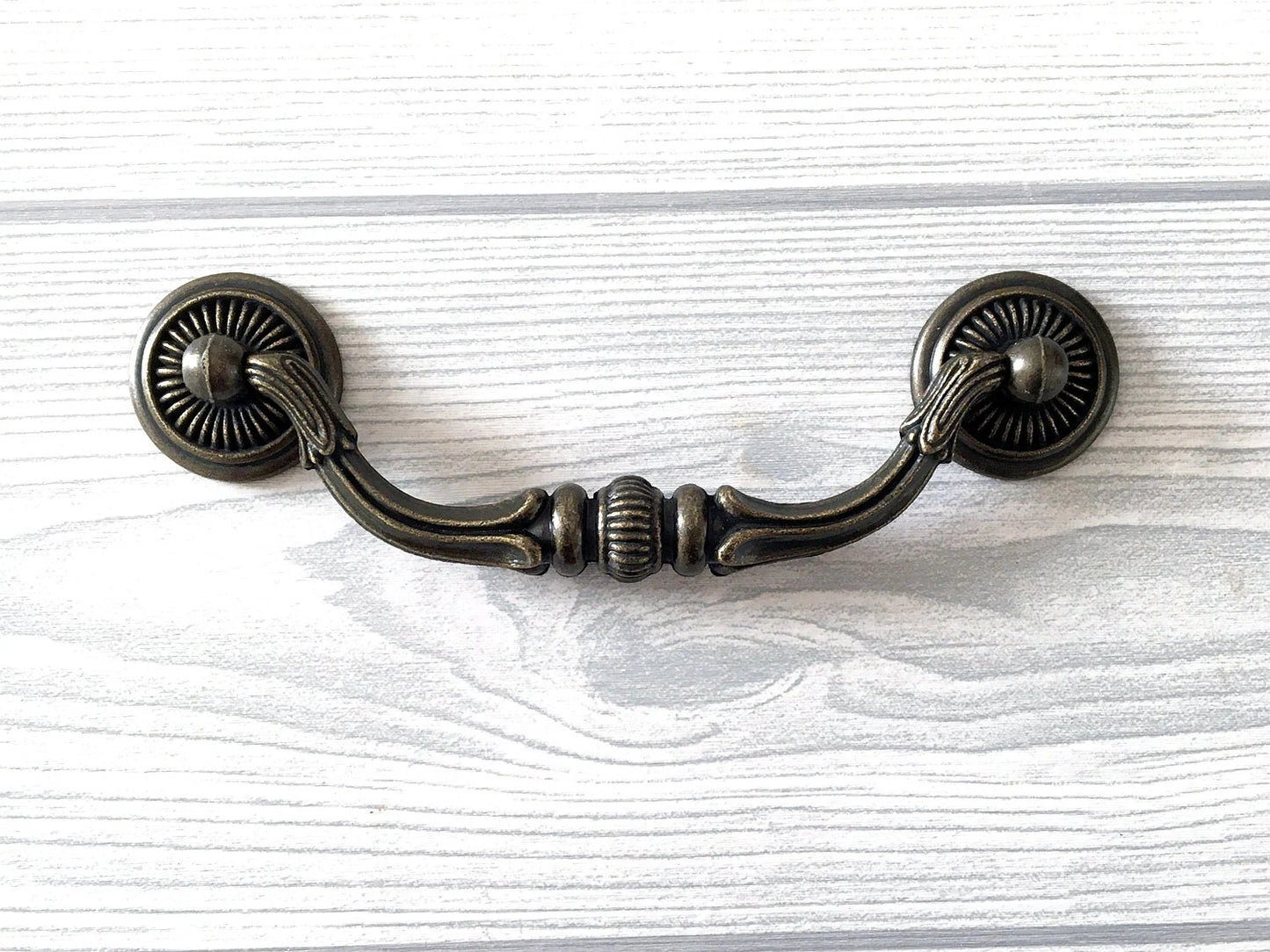 4.75 Inch Drop Pull Drawer Handles Agend Bronze Lynns Hardware 4-3/4 Inches 120 mm