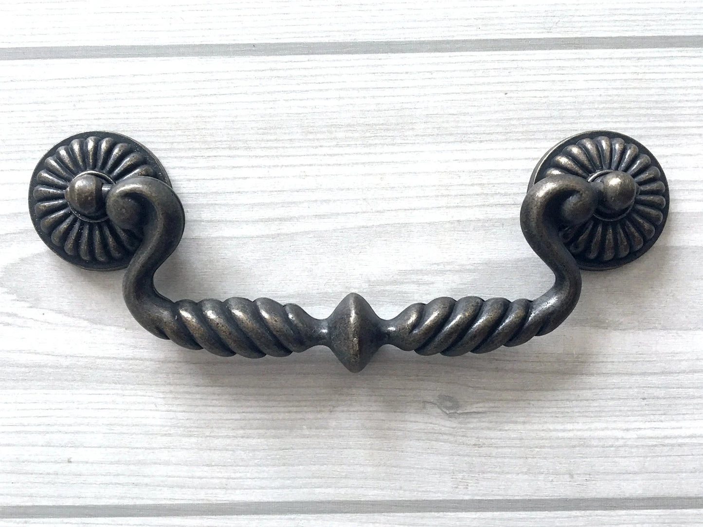 4.75" Drawer Pulls Drop Handle Dark Antique Bronze Vintage Style 4-3/4 Inch Centers