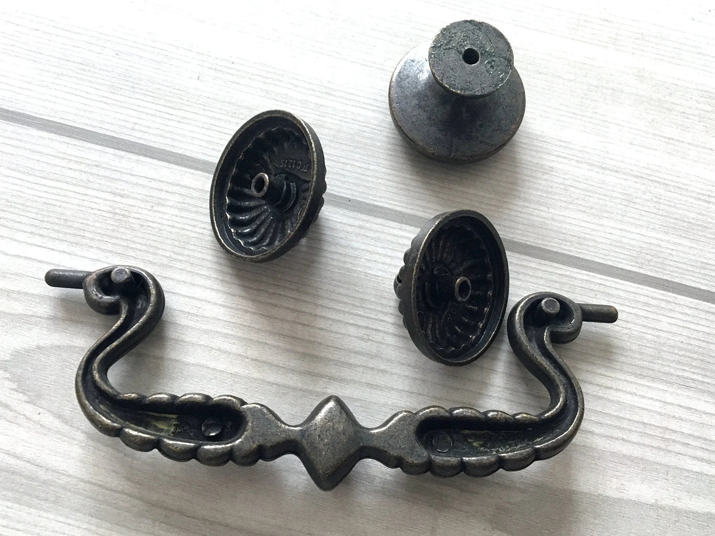 4.75" Drawer Pulls Drop Handle Dark Antique Bronze Vintage Style 4-3/4 Inch Centers