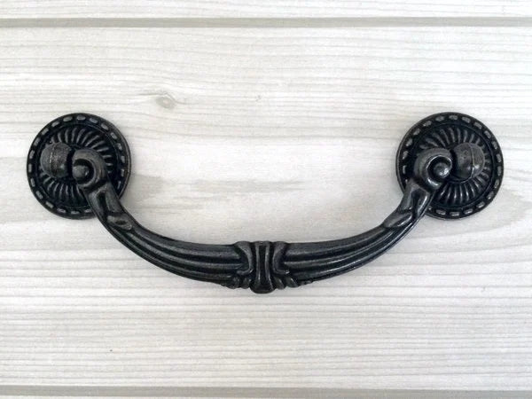 4.5" Vintage Style Antique Black Bail Drawer Pull | Kitchen Cabinet Knob