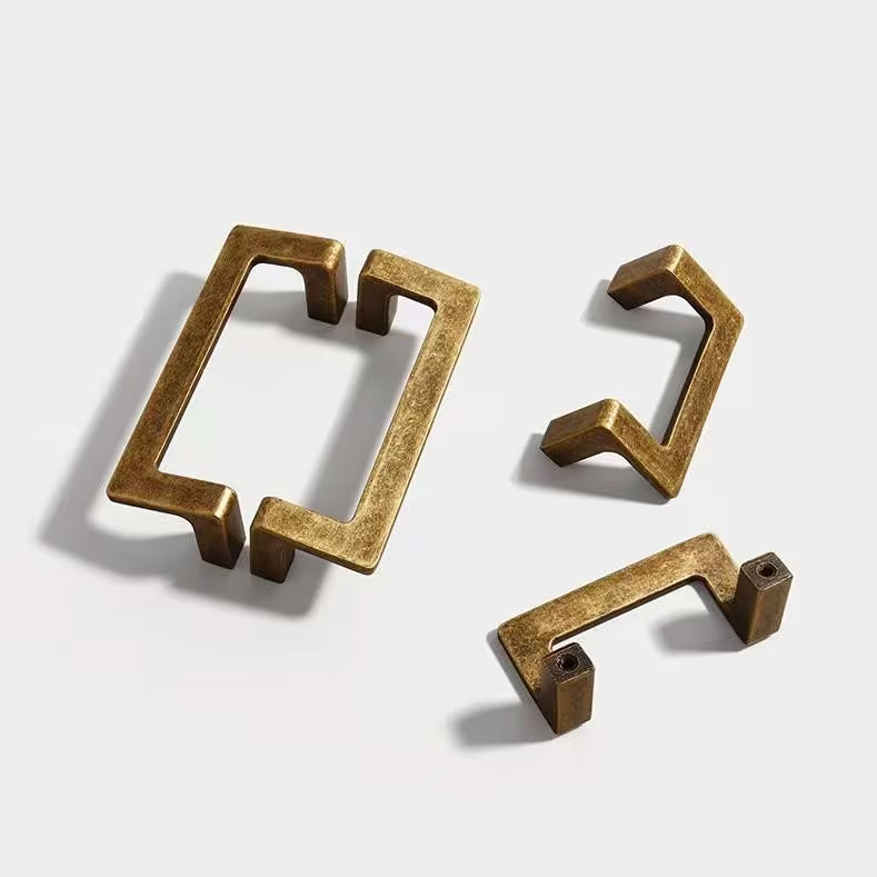 2.5" 3.75" U Turn Drawer Pull Handles, Antique Bronze, Brushed Gold, Matte Black