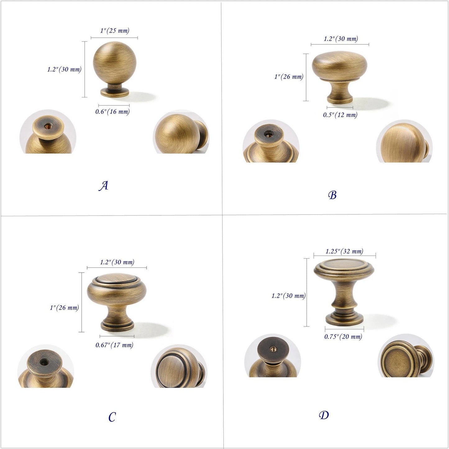 Brass Cabinet Pull Handles, Antique Bronze, Modern Mid Century Kitchen Hardware