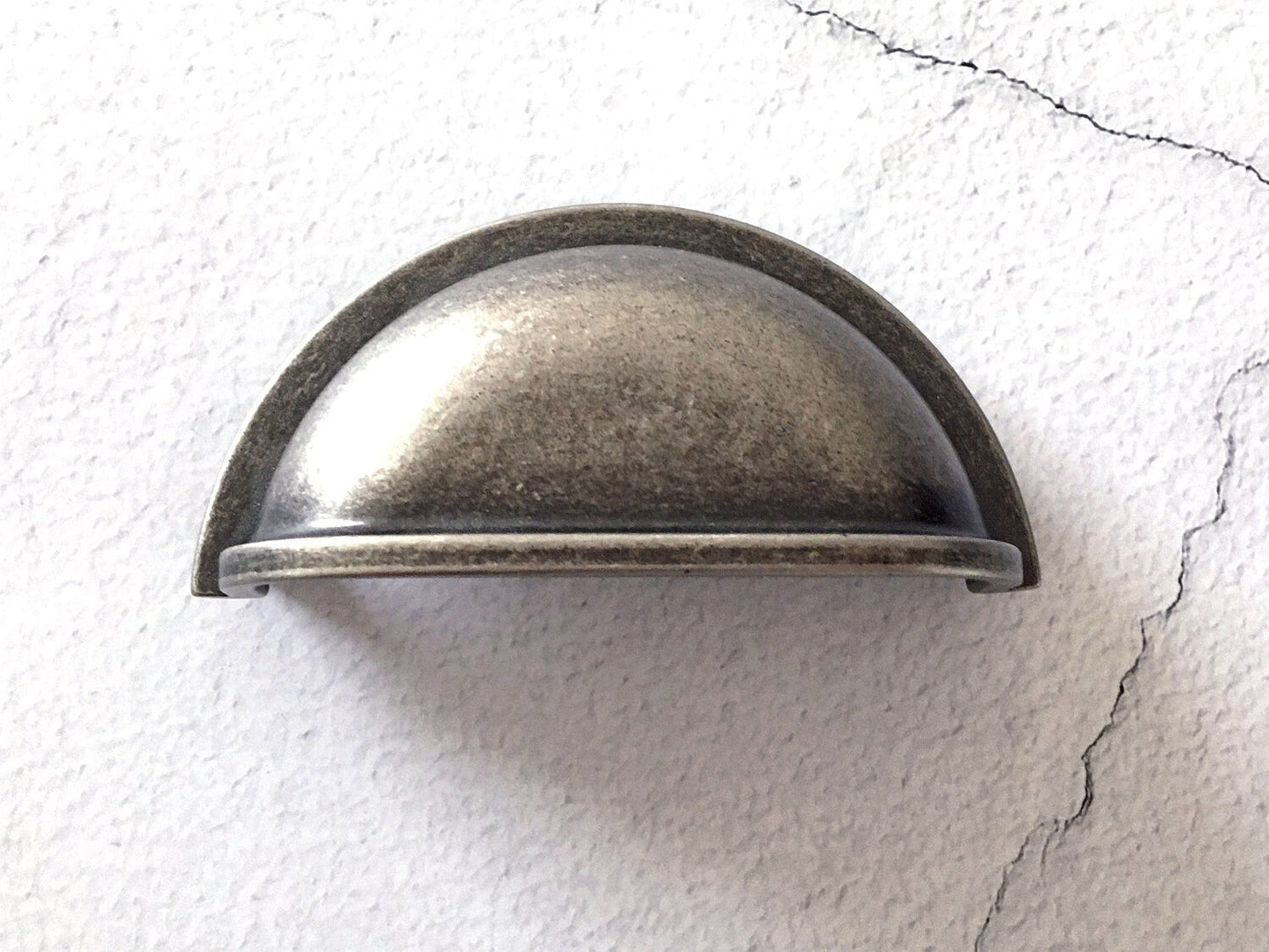 3,5" Cup Pull 4" Centers Antik Zinn Schublade zieht Schrank Griffe
