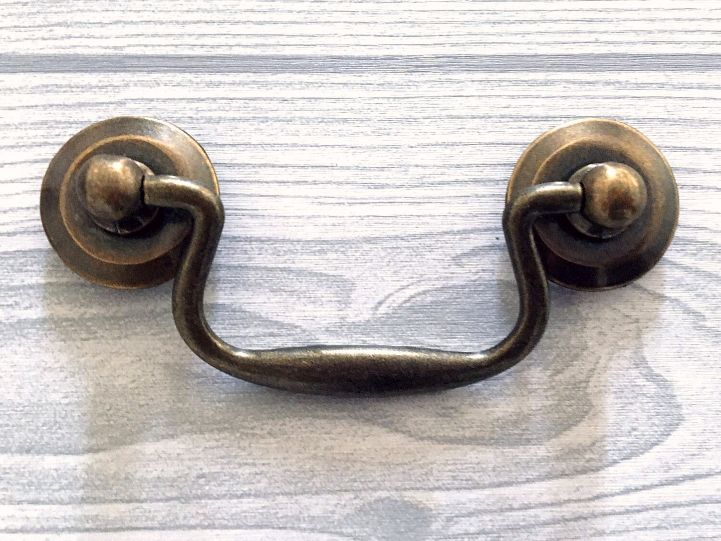 2.75" Drawer Pulls Bail Drop Handles, Antique Bronze, Vintage Style, Rustic Hardware