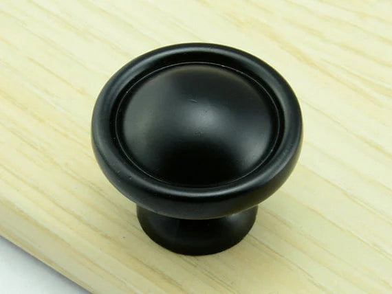 3.5" 3.75" 4.75" Retro Cup Drawer Pull, Black Bin Handle, Kitchen Cabinet Hardware