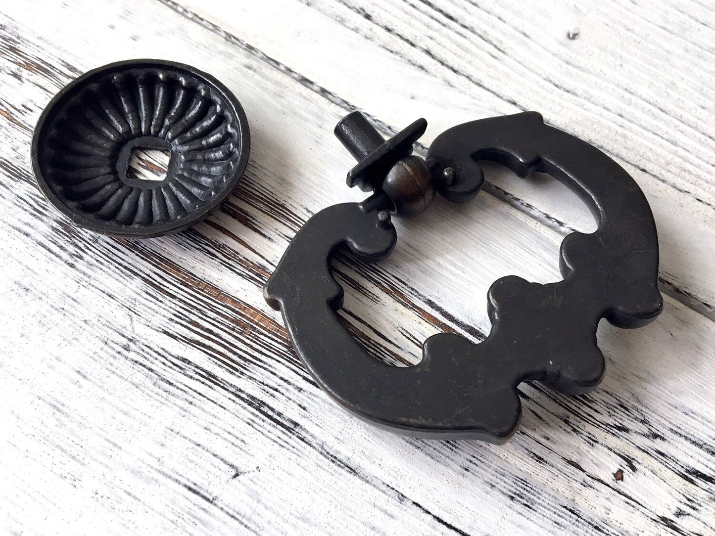 Dia 2.5 Inch Large Drop Ring Drawer Pull - Dark Antique Brass