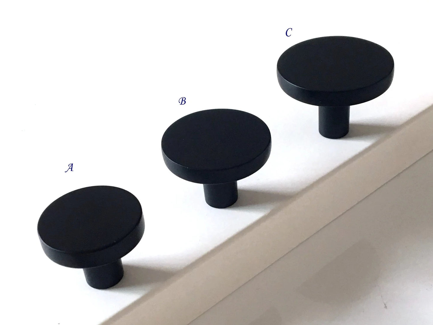 Black Cabinet Pulls, Wardrobe Handles, Minimalist Kitchen Hardware