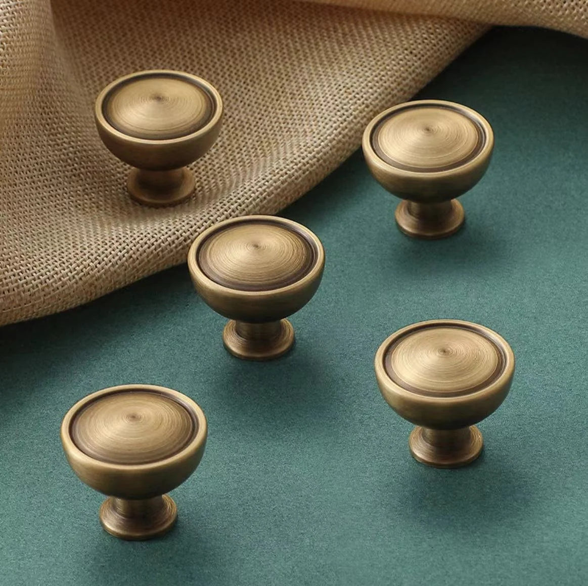Solid Brass Cabinet Knobs, Drawer Pulls, Minimalist Modern Kitchen Hardware