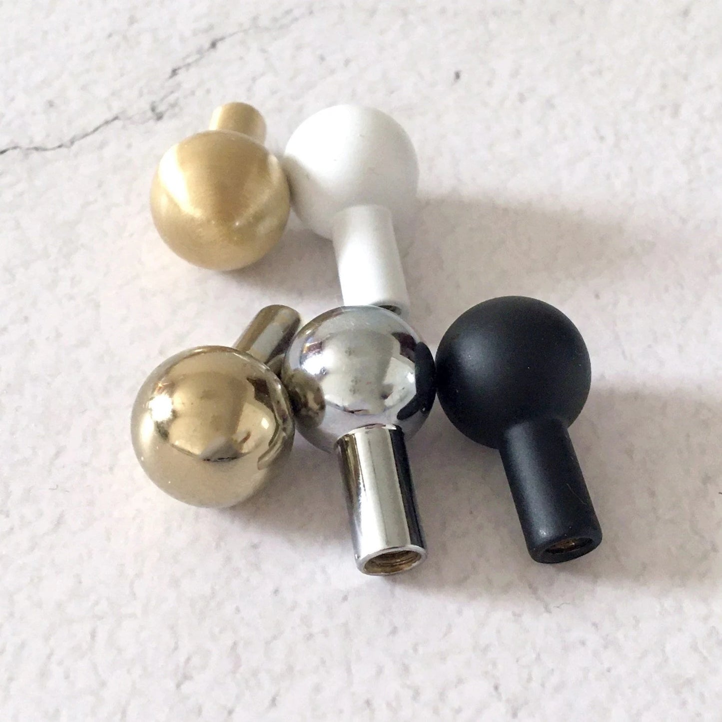 1/2" Dia Small Brass Knob | Tiny Drawer Pulls | Mini Jewelry Box Knobs