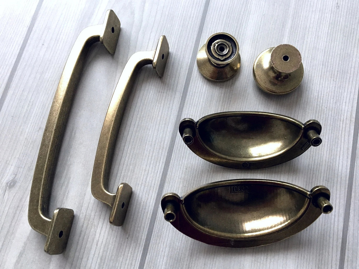 Bronze Cabinet Handles, Cup Drawer Pulls, Retro Kitchen Hardware