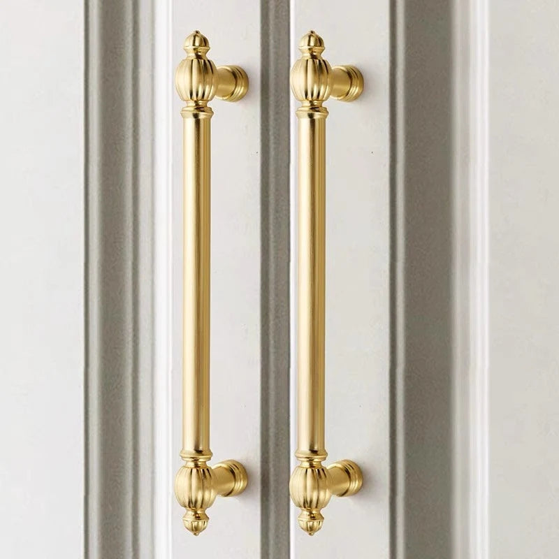 3.75" 5" 7.5" Brushed Gold Cabinet Pulls, Mid Century MCM Kitchen Hardware