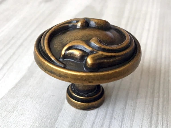 4.25" Drawer Pull Bail Drop Handles Antique Brass - 4 1/4" Center-to-Center
