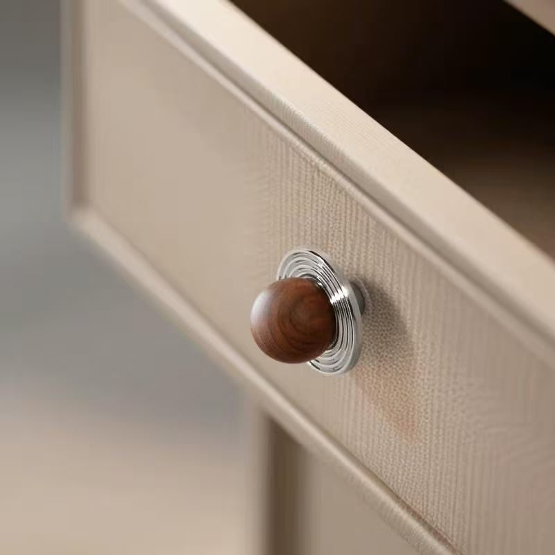 Walnut Brass Saturn Cabinet Knobs, Japandi Kitchen Hardware, Polished Chrome, Antique Bronze