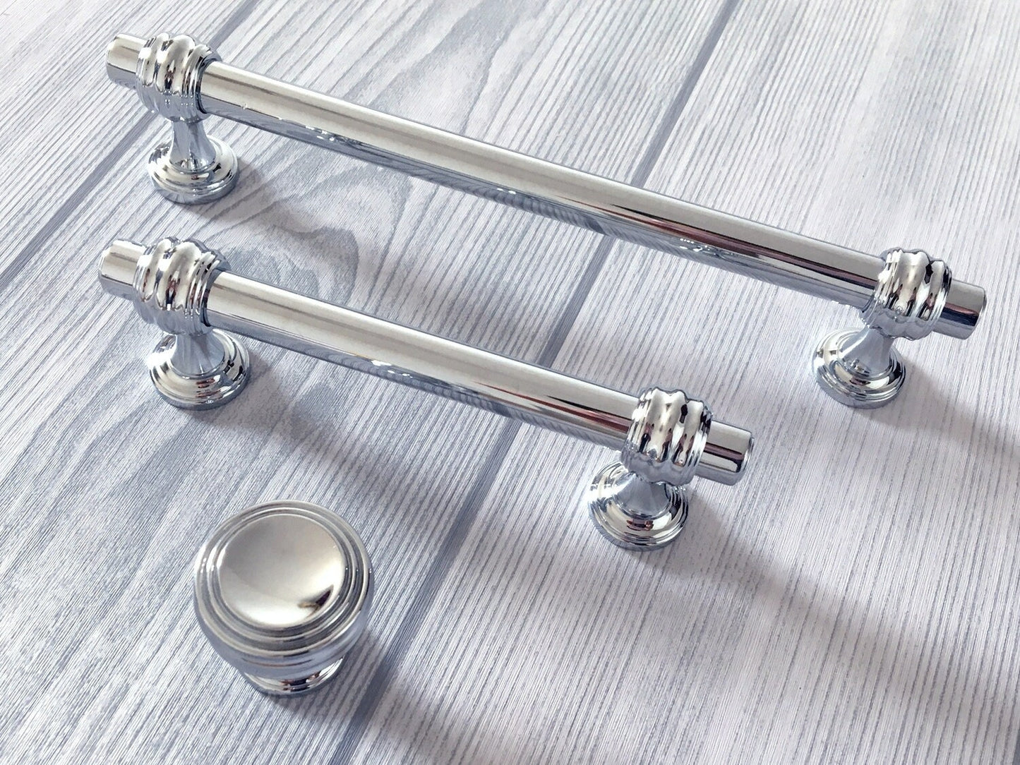 Polished Chrome Cabinet Pulls Bar Handles Modern Solid