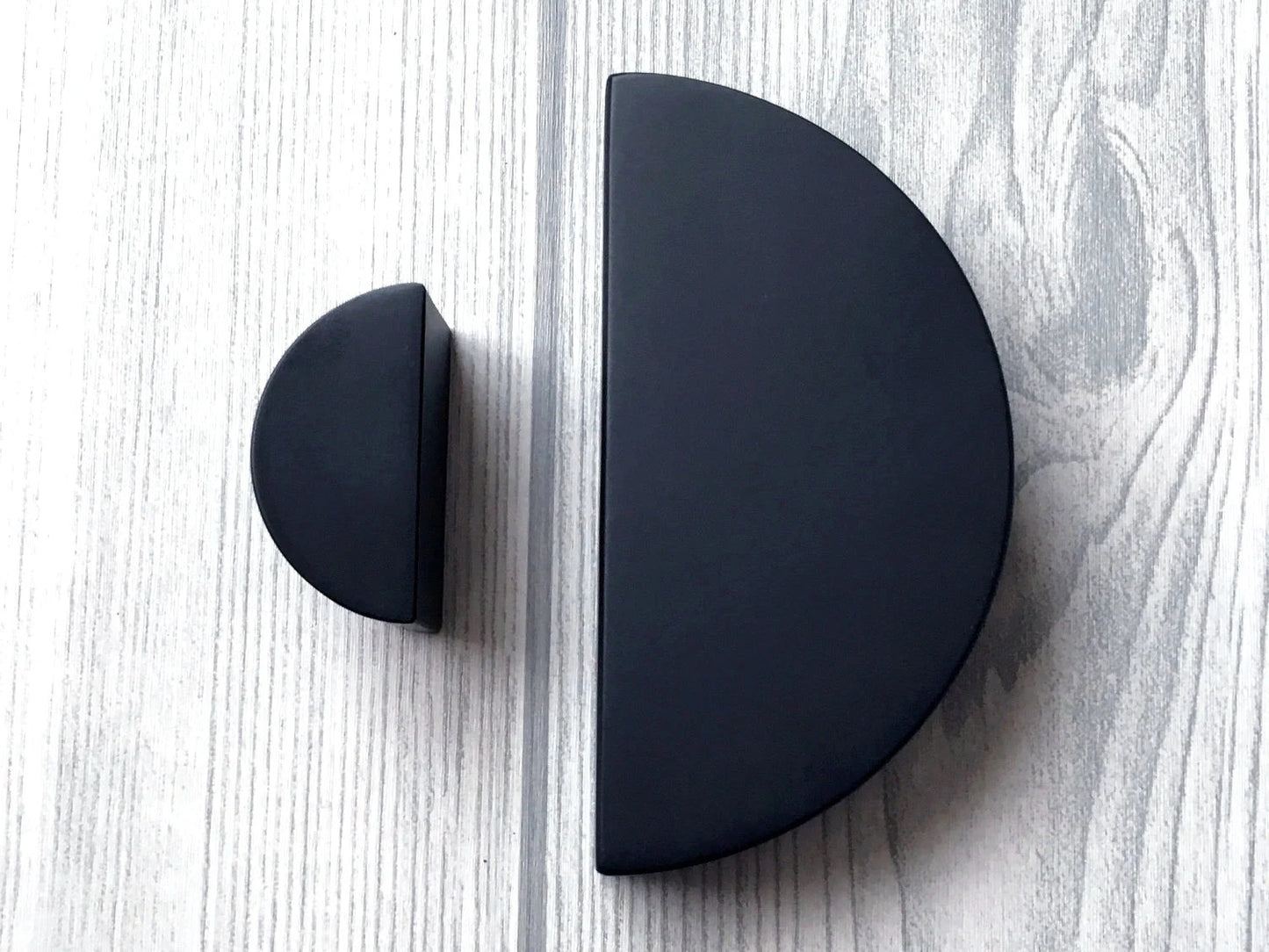 Matte Black Cabinet Handles, Half Moon Drawer Pulls, Kitchen Hardware