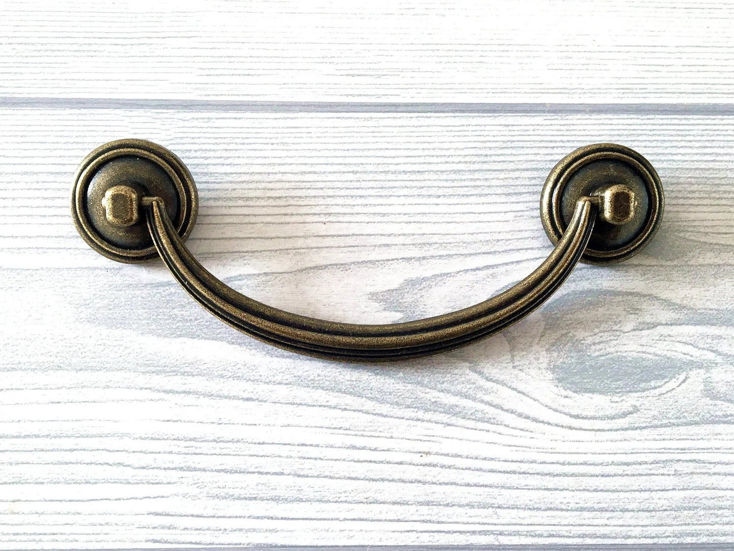 4.75" Drop Bail Dresser Drawer Pulls Antique Bronze Vintage Style 4-3/4 Inch Centers