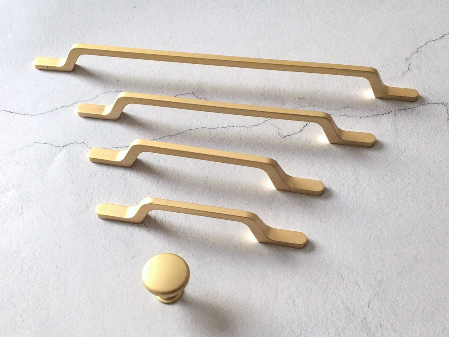 Gold Cup Drawer Pulls, Slim Cabinet Handle, Kitchen Hardware