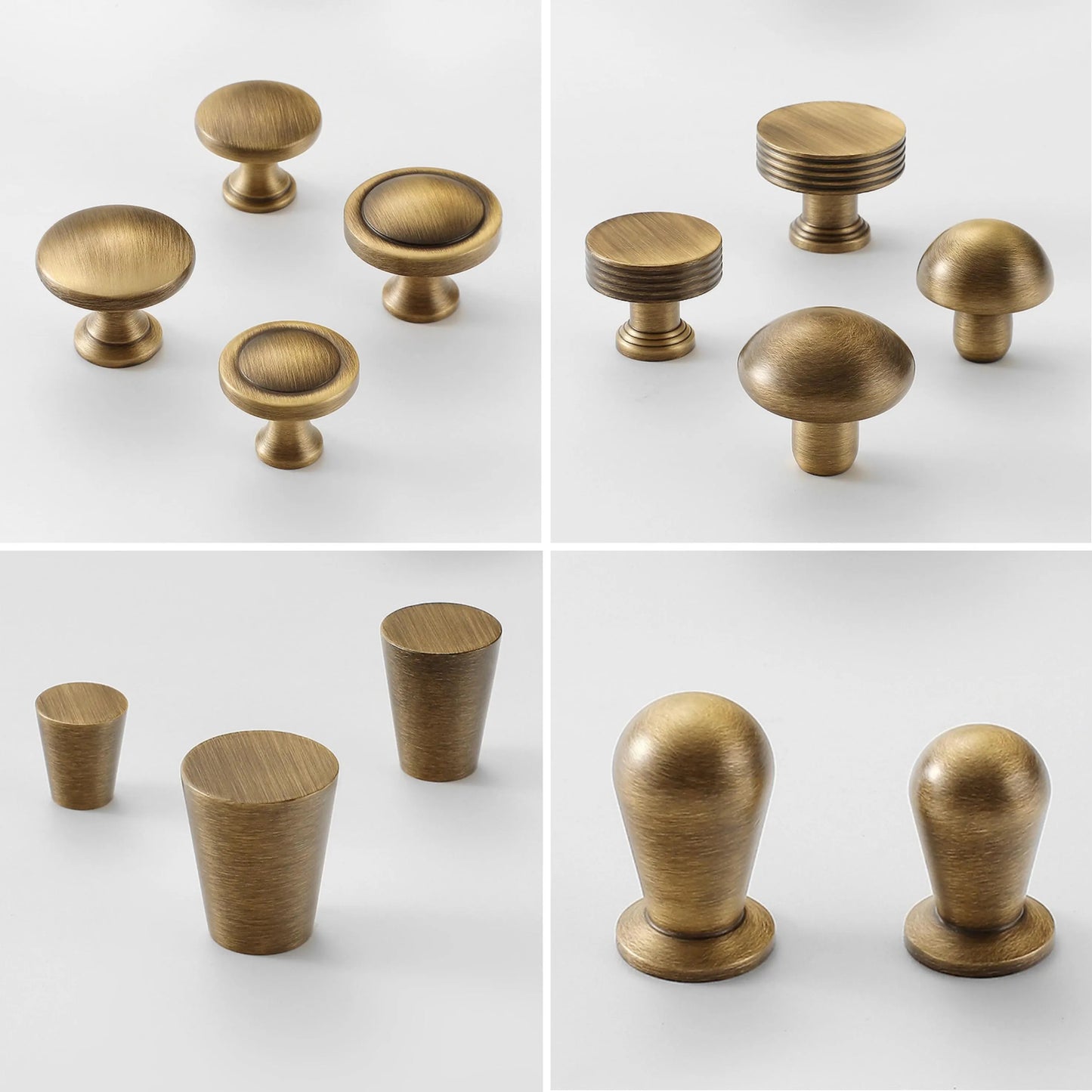 Brass Knob, Drawer Pulls, Kitchen Hardware, Antique Bronze